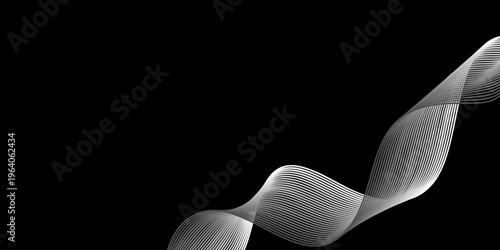 Elegant white smoke on a black background mimics the fluid beauty of a dancer’s body as a ballet person moves with grace in black gloves