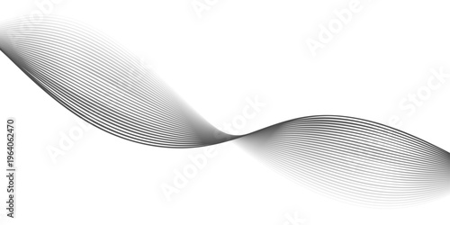 Isolated black plastic spoon vector illustration featuring a blue wave pattern design and a light gradient curve backdrop for a business art wallpaper