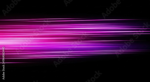 Glowing pink and violet streaks stretching horizontally with sleek motion blur and vibrant gradient transitions on blacksolid background