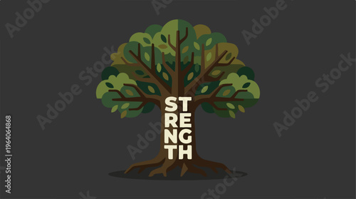 Tree of Strength - A Symbol of Resilience and Growth.