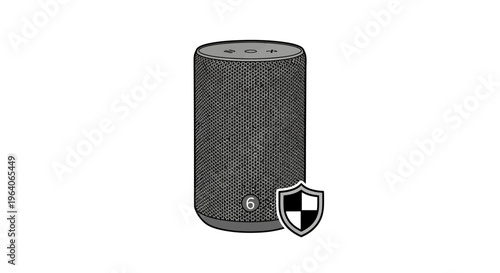 Smart speaker voice assistant home automation audio device and IoT technology vector illustration