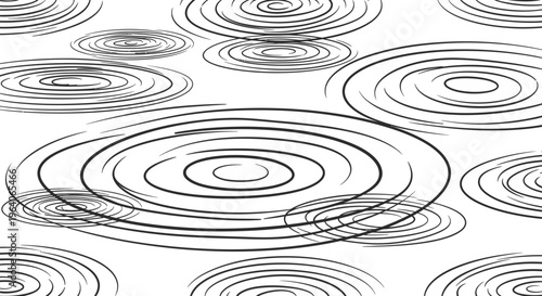 Concentric Circles Ripples on Water Surface Background