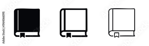 Free Download Book with Bookmark Icon Set, Reading and Education Vector Illustrations - GFXLoad