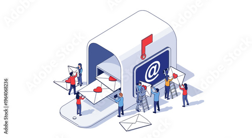 Professional Email Marketing Team Work To Send New Digital Mail For Business Growth Strategy Success