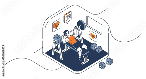 Man training bench press gym exercise weightlifting athlete healthy lifestyle fitness workout strength sport bodybuilding muscle power