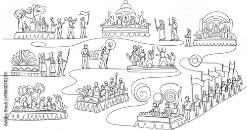 ancient mythology scenes illustration