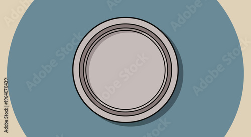 Minimalist Plate on a Round Table