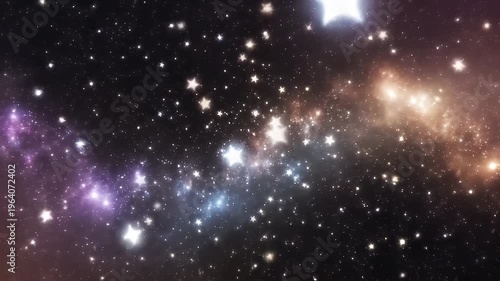 Vibrant starry night sky with glowing galaxy and countless stars