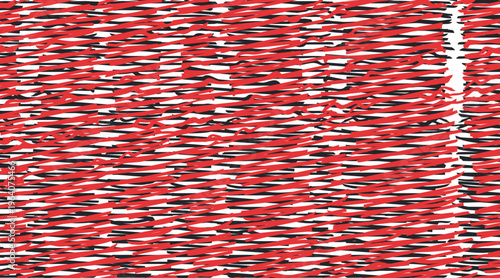 A dense ribbed fabric or imitation of a rough, sack-like red surface at close focus.