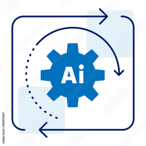 Vector icon for AI agent retry loop. AI Workflow Automation, AI-Powered Process Execution, Automated AI Systems, Intelligent Process Automation. Minimalist and clean style icon. Editable stroke.