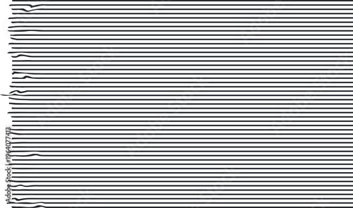 A horizontal striped texture with distorted or curled ends on one side.