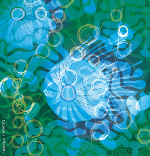 underwater, coral reefs, fish, sea animals, crabs, mermaid, sea shells, octopus, plants, ocean, sea weed, 