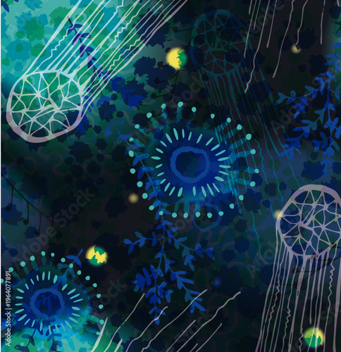 underwater, coral reefs, fish, sea animals, crabs, mermaid, sea shells, octopus, plants, ocean, sea weed, 