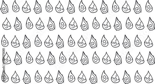 Patterned drops or shapes create texture.