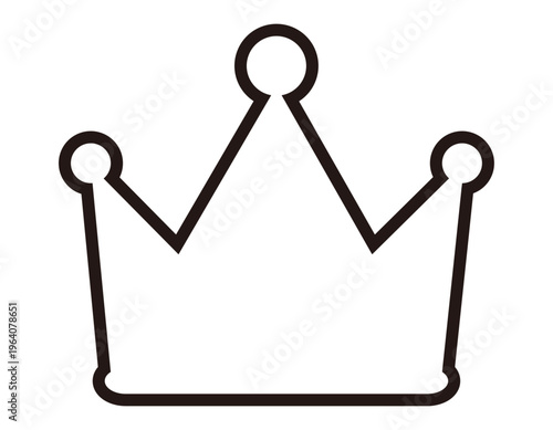 シンプルな王冠のイラスト　