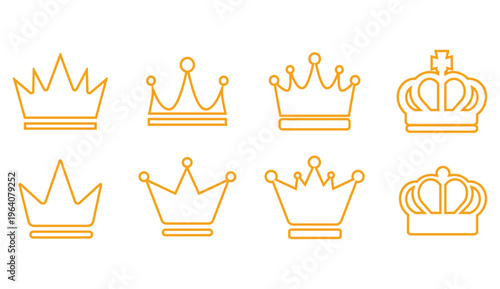 シンプルな王冠のイラスト　