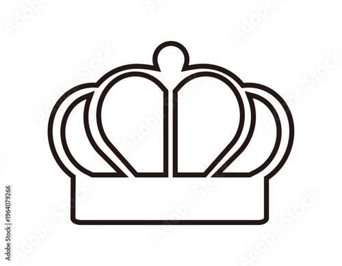 シンプルな王冠のイラスト　