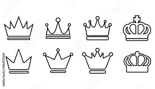 シンプルな王冠のイラスト　