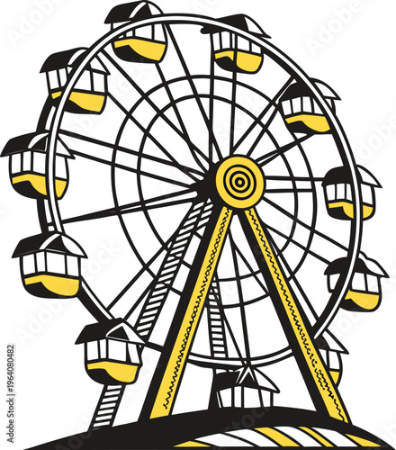 ferris wheel isolated on white