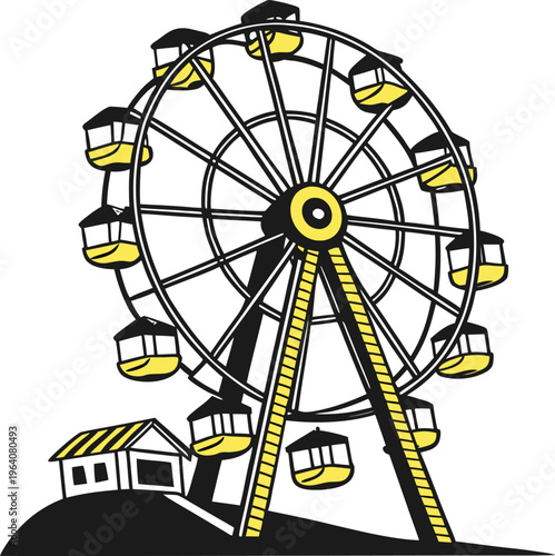 ferris wheel on a white background