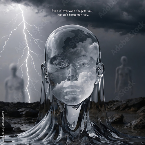 Astronaut Reaching For Glowing Butterflies