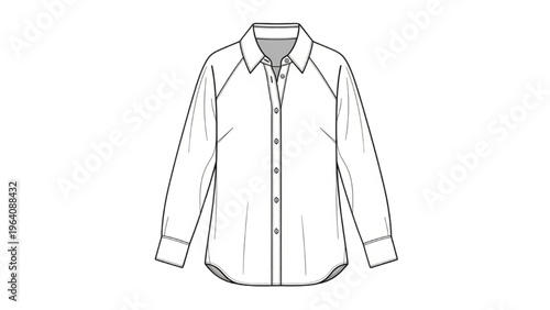 Vector CAD design style illustration of a shirt