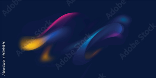 Abstract blue and colorful background design featuring dark motion smoke waves with a light swirl texture and energy pattern backdrop
