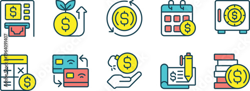 Illustrations of various financial management and investment concepts
