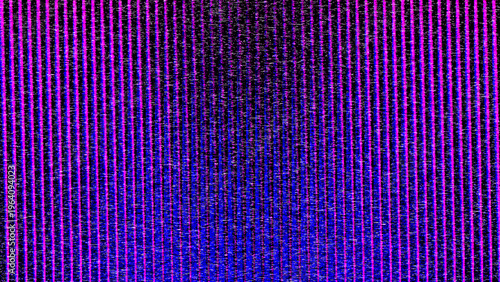 Bild auf Leinwand Glitch art digital distortion purple blue pixelation background