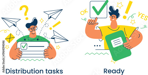 Efficient task distribution and readiness illustration