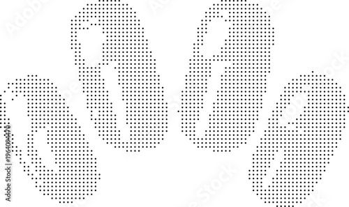 Safety Pin Dotted Halftone Pixelated Bitmap Dithered Pattern Vector Graphic Resource Icon Isolated