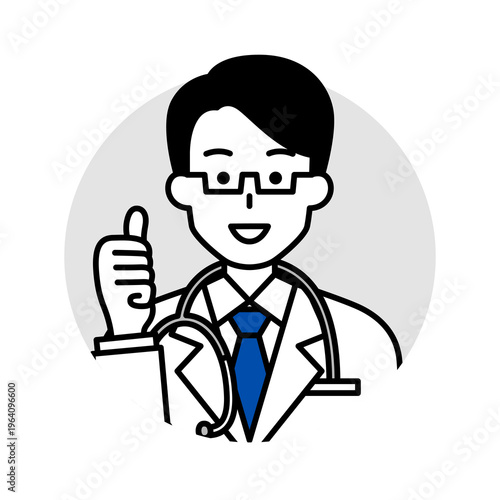 男性医師のアイコン（グッド）