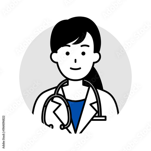 女性医師のアイコン（通常）