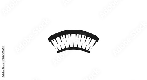 Black and white illustration of piano keys.