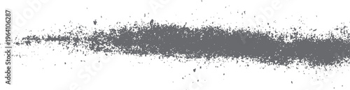 Grey spray paint splatter texture on a white background horizontal banner