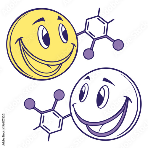 Molecules with happy faces bond together now.