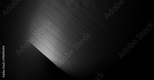 Photos brushed metal or stainless steel surface exposed to sharp light reflections with