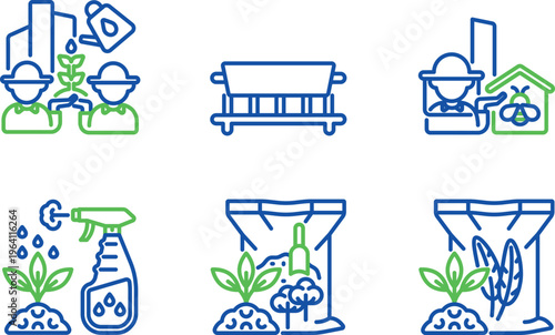 Illustrations of various cannabis cultivation and processing methods