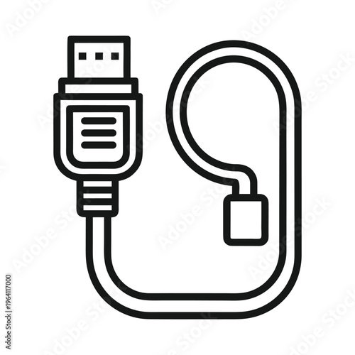 USB To Micro Cable Icon


