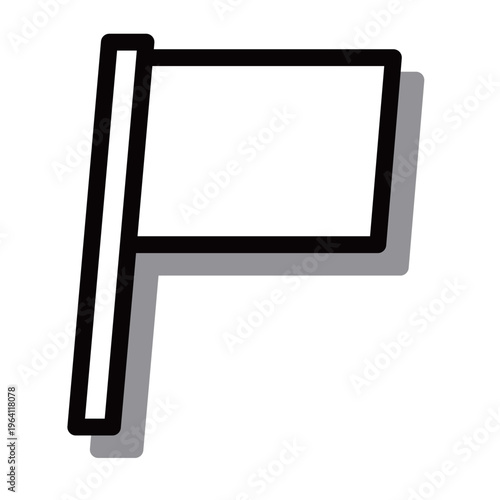 影付きのシンプルな旗