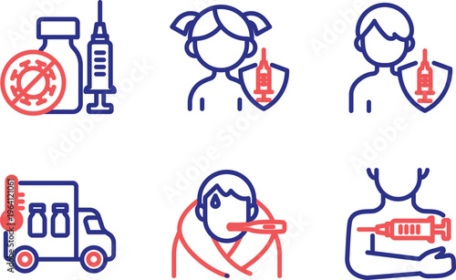 Illustrations depicting various medical and emergency procedures and supplies