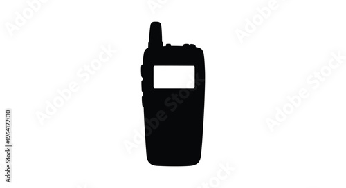 Black radio communication device a stark and simple silhouette