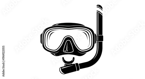 Diver wears scuba mask and snorkel gear for underwater exploration freely