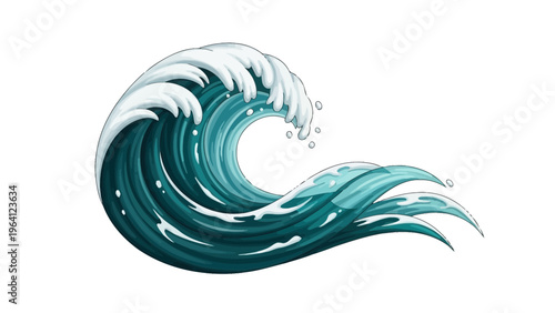 An abstract blue wave vector illustration featuring a liquid swirl pattern and flowing ocean curves creates a modern nature-inspired splash design for a decorative sea wallpaper element.