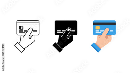hand interacting with digital devices flat design vector illustration