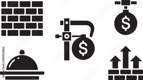 Minimalist black for business success and growth black minimalist business success