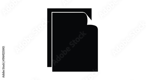 A minimalist black and white graphic depicts a partially open folder icon against a stark white background high quality professional detailed
