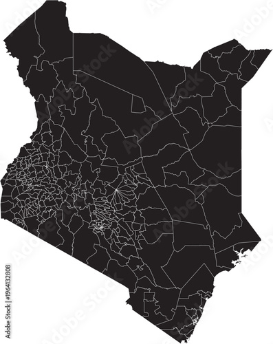 Kenyan Constituencies Map Vector