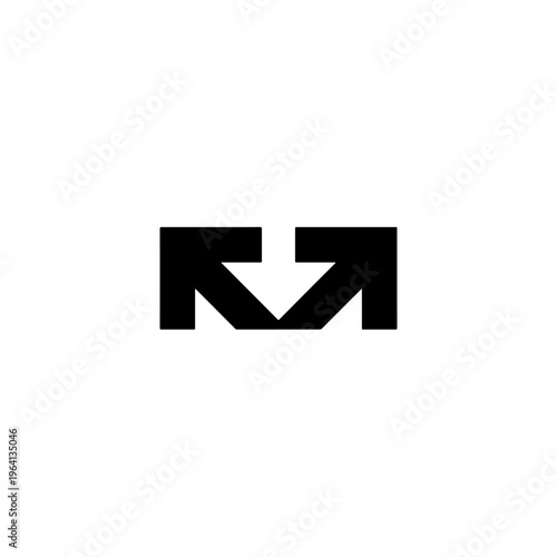 Modern Abstract Double Arrow Logo Minimalist Geometric Symbol for Tech and Logistics Business