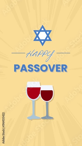 Happy Passover Greetings, animated Pesach greetings, Passover wishes, vertical video